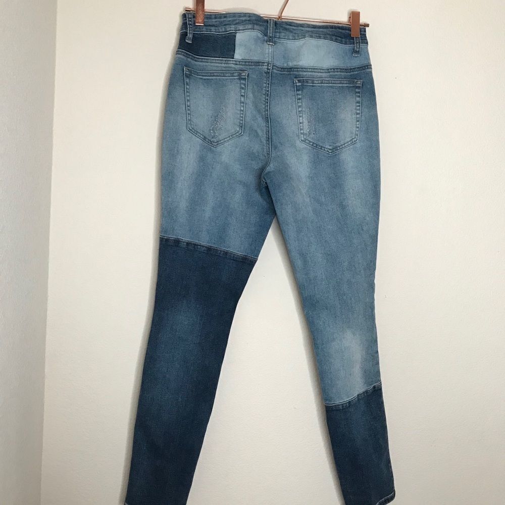 Distressed patchwork high waisted skinny jeans‎ - Picture 5 of 6